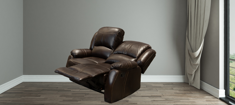 Lorraine Bel-Aire Deluxe Mocha Reclining Love Seat Reclined View by American Home Line